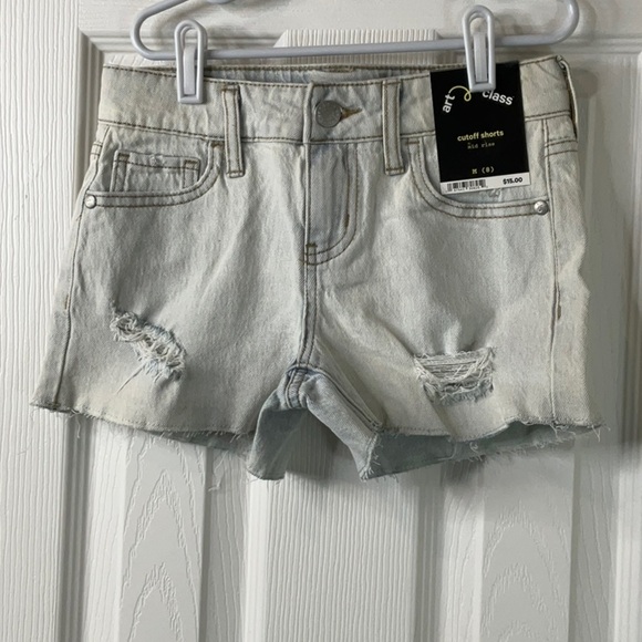 Art Class Shorts Girls Size M(8)  Blue Light Wash Denim Cut-Off Shorts - Picture 5 of 7